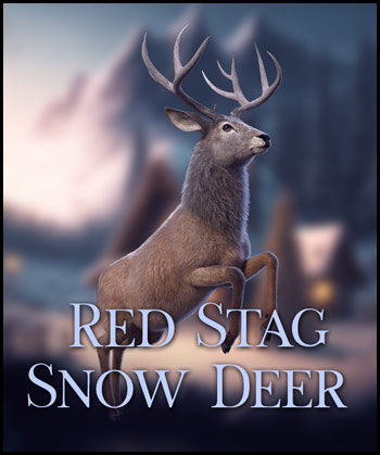(image for) Red Stag Snow Deer