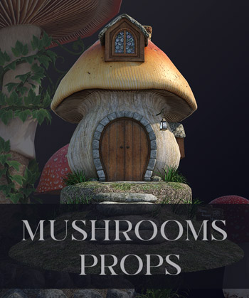 (image for) Mushroom Fairy Houses PNG - Click Image to Close