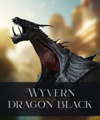 (image for) Dragon Wyvern Black PNG - Click Image to Close